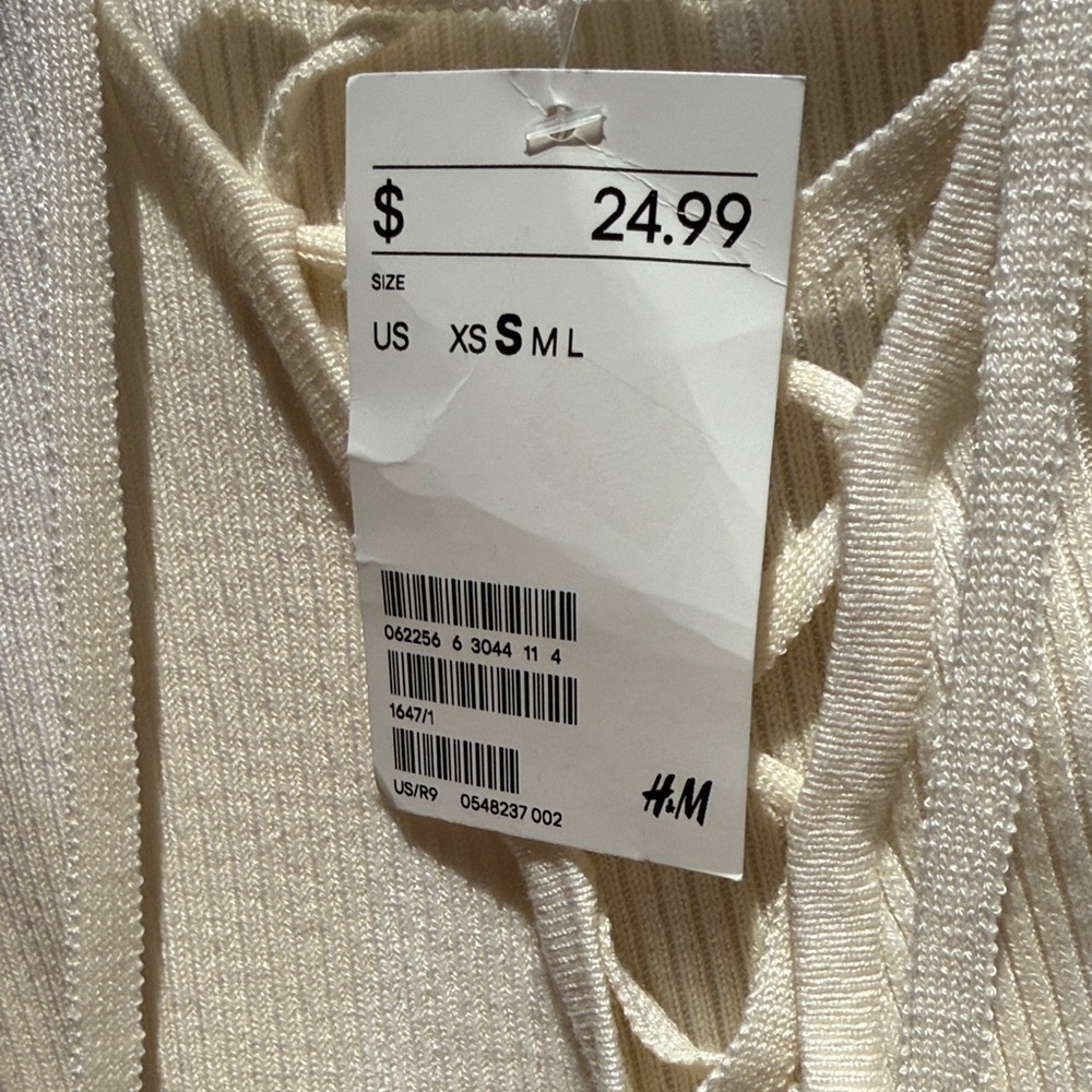 H&M Cream Ribbed Knit Top - Picture 7 of 7